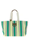 Pinko Maxi Stripes Shopping Bag Tote Bag Multicolor