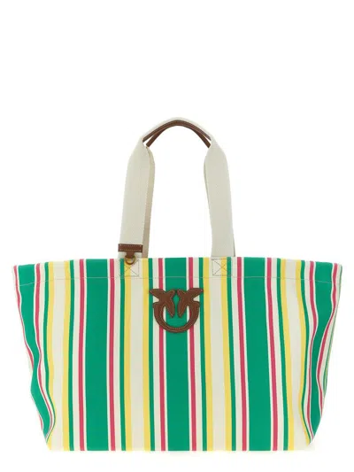 Pinko Maxi Stripes Shopping Bag
