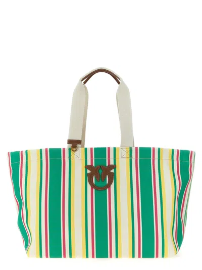 Pinko Maxi Stripes Shopping Bag Tote Bag Multicolor