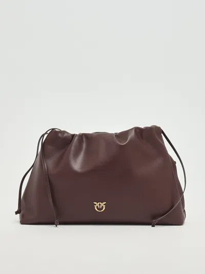 Pinko Maxy Clutch + Tracolla Clutch In Brown