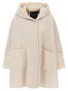Pinko Short Cape Coat With Padded Down Jacket