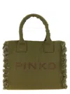 Pinko Medium Beach Shopping Bag In Green