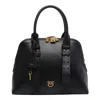 Pinko Bowling Bag Leather Shoulder Bag In Black