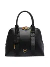 Pinko Bowling Bag Leather Shoulder Bag In Black