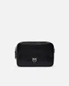 Pinko Medium Chevron Leather Camera Bag With Strap