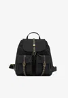 Pinko Medium Classic Nylon Backpack In Black