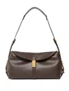 Pinko Saddle Horizontal Classic Shoulder Bag In Brown