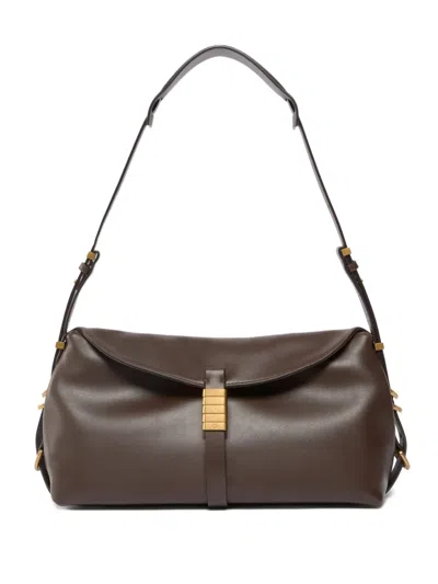 Pinko Medium Classic Saddle Shoulder Bag In Brown