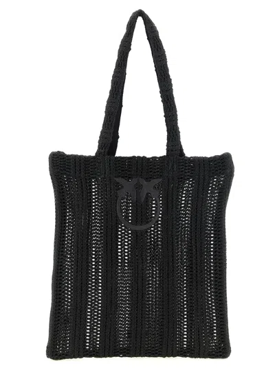 Pinko Medium 'easy Tote' Shopping Bag In Black