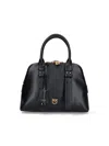 Pinko Bowling Bag Leather Shoulder Bag In Black