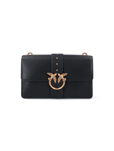 Pinko Medium Handbag "love" In Black