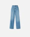 Pinko Jean Palazzo En Denim Moyen Clair In Medium Light Wash