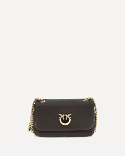Pinko Medium Love Bag Click Soft Horizontal Shoulder Bag In Brown