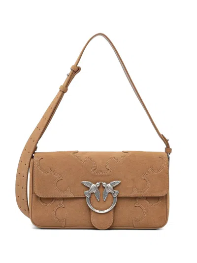 Pinko Medium Love Bag One Slouchy Shoulder Bag In Brown