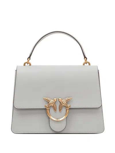 Pinko Medium Love Bird Tote Bag In Gray