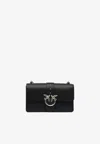 Pinko Medium Love One Leather Shoulder Bag In Black
