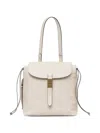 Pinko Medium Saddle Buckle-detail Backpack In White