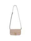 Pinko Medium Saddle Flat Shoulder Bag In Neutral