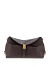 Pinko Classic Saddle Baguette Medium Shoulder Bag In Brown