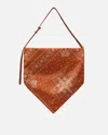 Pinko Medium Size Scarf Shoulder Bag In Bandana Print Fabric