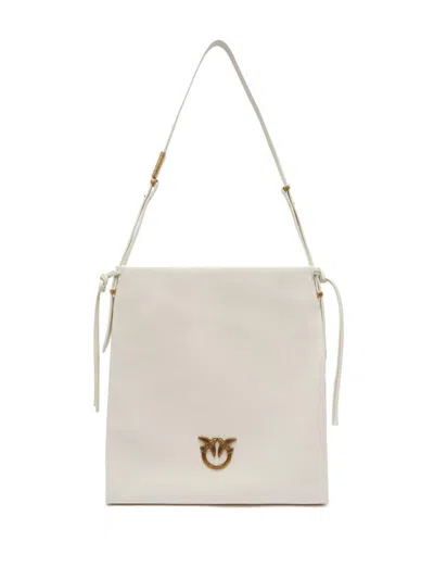 Pinko Medium Slouchy Bag Shoulder Bag In White