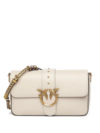 Pinko Medium Slouchy Shoulder Bag In Neutral