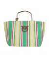 Pinko Shopping Medium Stripes Tote Bag Multicolor