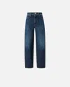 Pinko Medium Wash Egg Jeans In Mid Wash