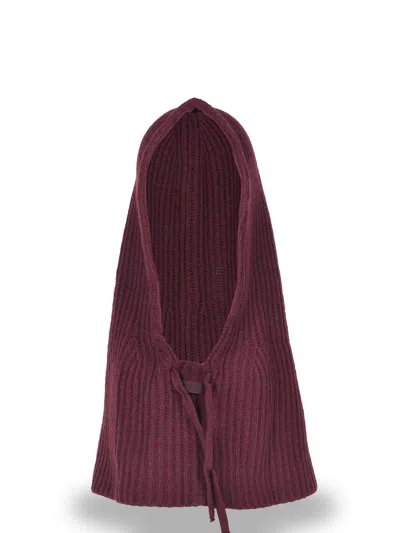 Pinko "mekong" Balaclava In Burgundy