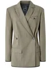 Pinko Mélange-effect Blazer In L67 Brown Water Bottle