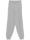 Pinko Cashmere-blend Knit Joggers In Grey