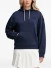 Pinko Melato Logo-detail Hoodie In Blue