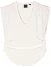 Pinko Gathered Sleeveless Blouse In Pink & Purple