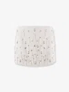 Pinko Sequin Embellished Mini Skirt In White