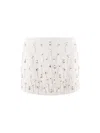 Pinko Sequin Embellished Mini Skirt In White