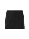 Pinko Memory Mini Skirt With Crystals In Black
