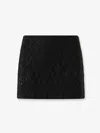 Pinko Memory Mini Skirt With Crystals In Black