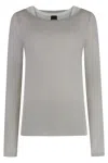 Pinko 'merci' Sweater In Grey Cotton In Grey