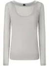 Pinko 'merci' Sweater In Grey Cotton In Gray