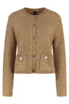 Pinko Meru Buttoned Jacket In Brown