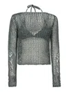 Pinko Mesh Bikini Top In Gray