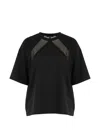 Pinko Mesh-panel T-shirt In Black
