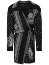 Pinko Mini-robe Chemise À Imprimé Bandana In T Nero Lime