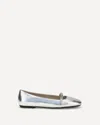 Pinko Metallic Ballerinas In Gray