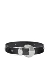 Pinko 4-cm Belt With Studs And Love Birds Logo In Black