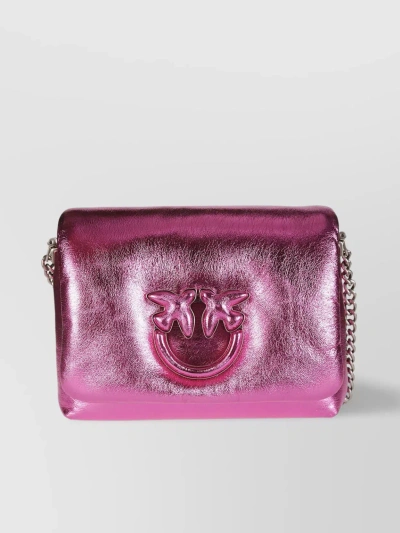 Pinko Metallic Chain Shoulder Connection In Fuxia