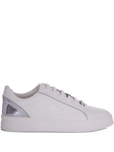 Pinko Metallic-detail Sneakers In White
