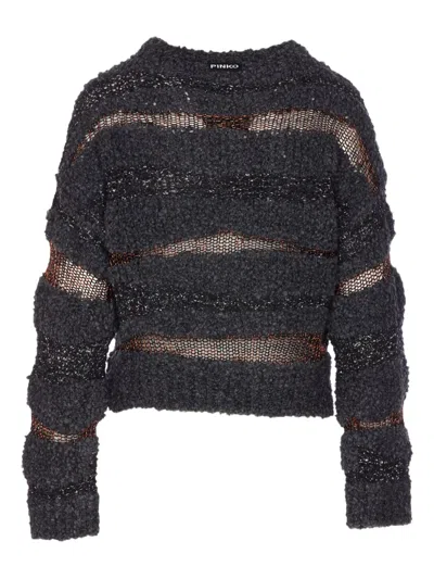 PINKO METALLIC-EFFECT KNITTED SWEATER