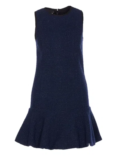 PINKO METALLIC-EFFECT PLEATED DRESS