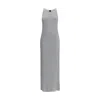 Pinko Form-fitting Grey Maxi Dress